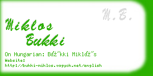 miklos bukki business card